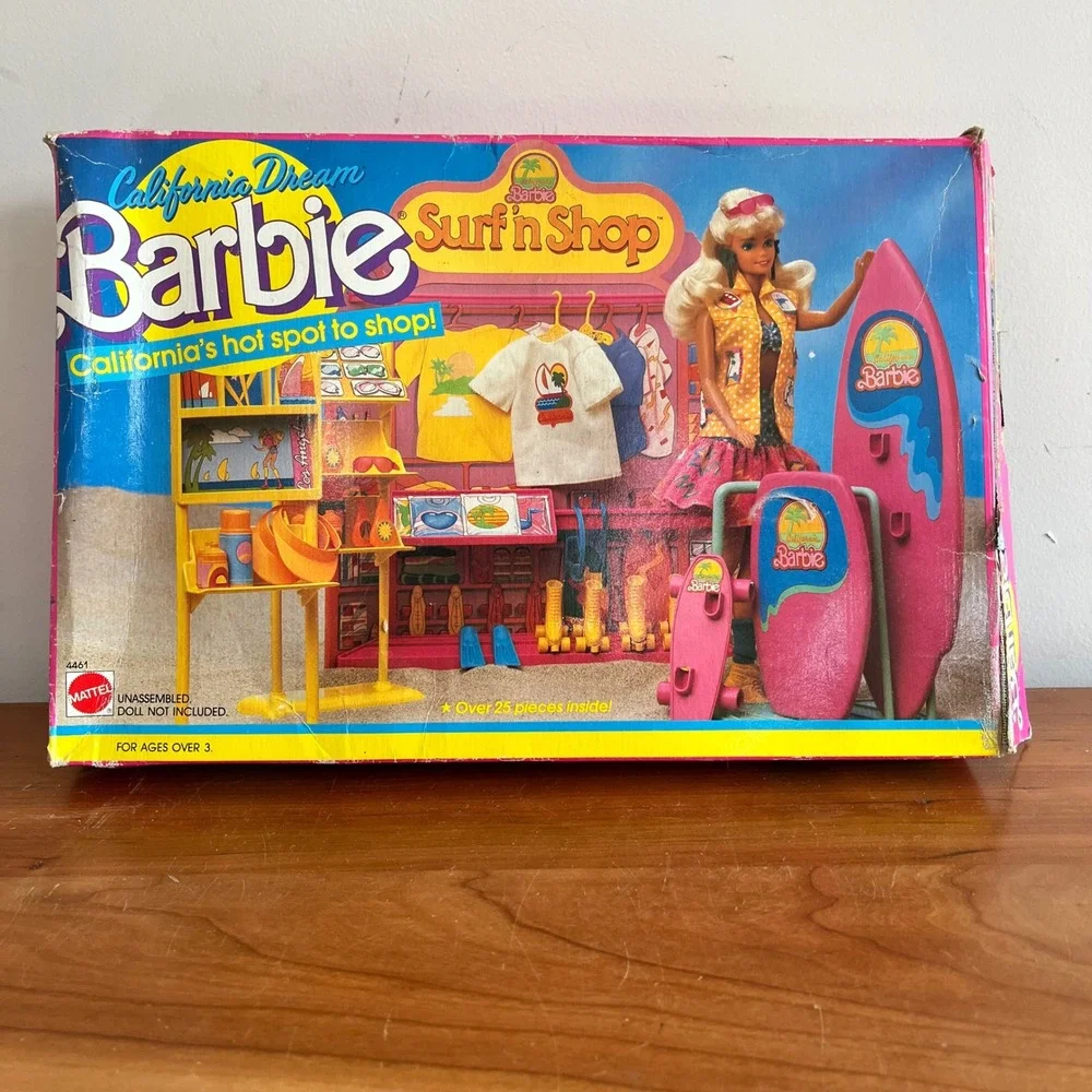 Vintage 1987 California Dream‎ Barbie Surf n Shop Playset Mattel 4461 Beach Toy
